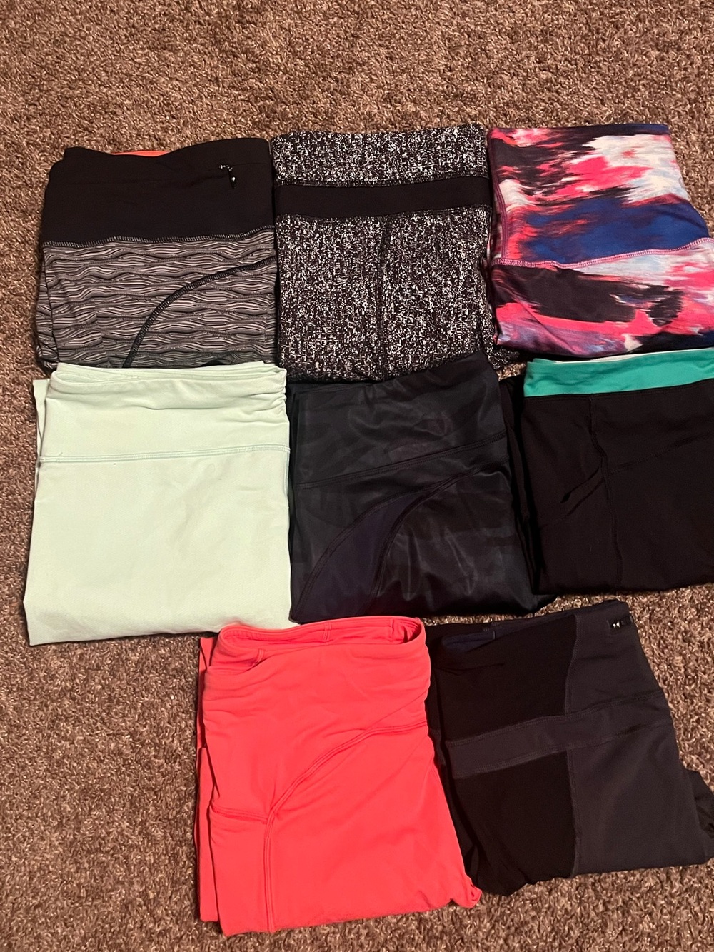 Lululemon Leggings Bundle Size 10 | 8 Pairs Mixed Colours and Lengths Lot - Picture 2 of 3